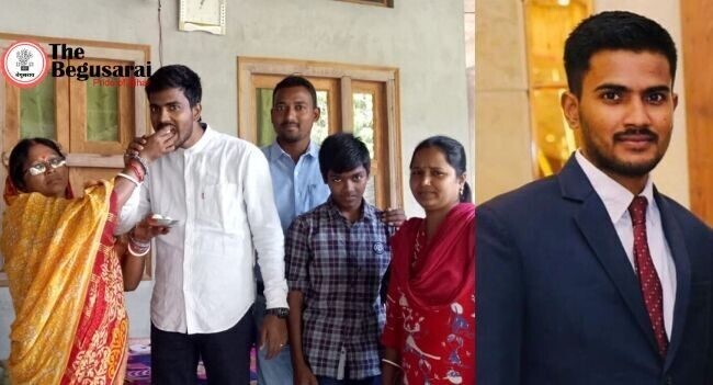 Begusarai: Farmer's son Santosh got success in Bihar judicial service examination