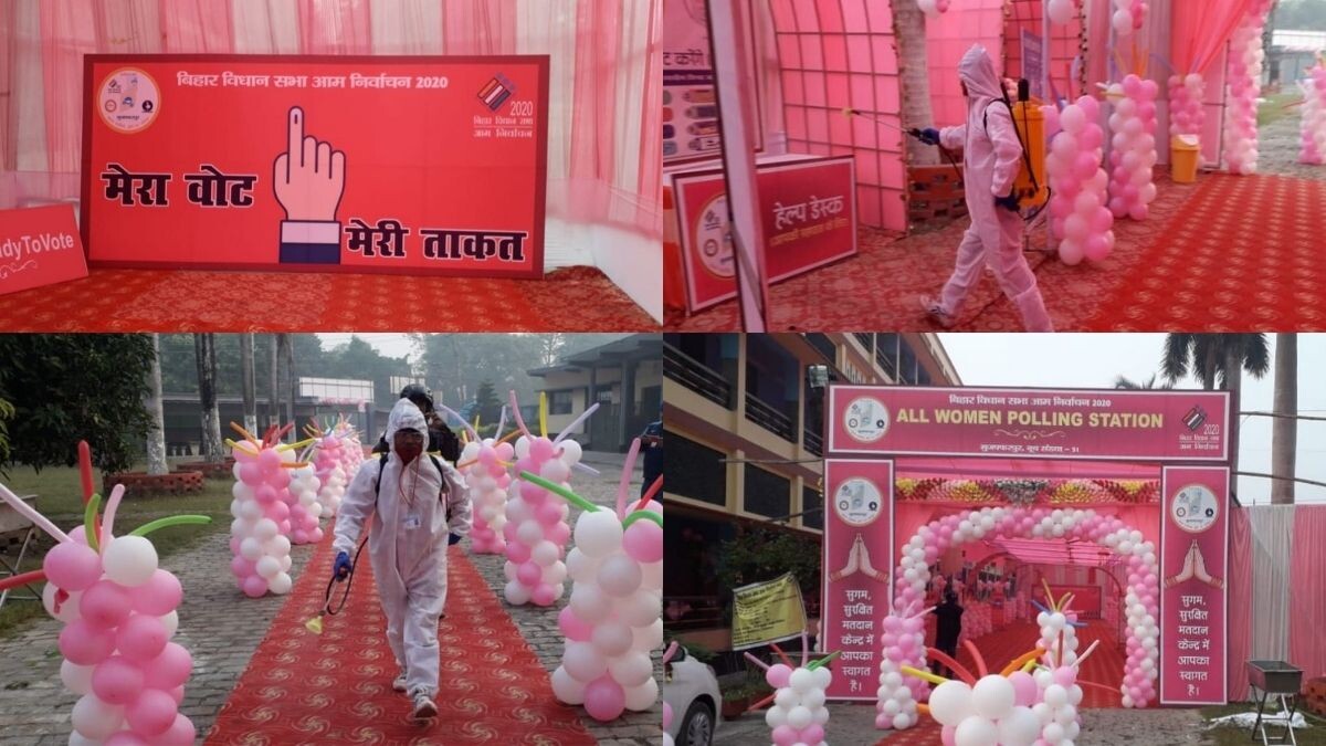 pink polling booth