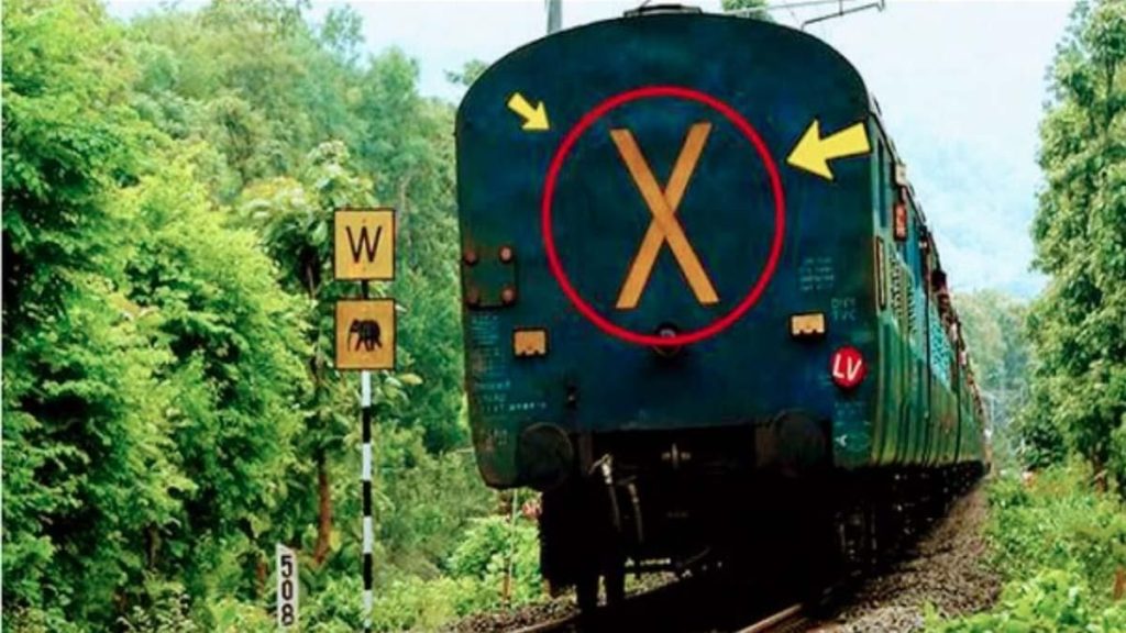 What does X Sign means behind every train