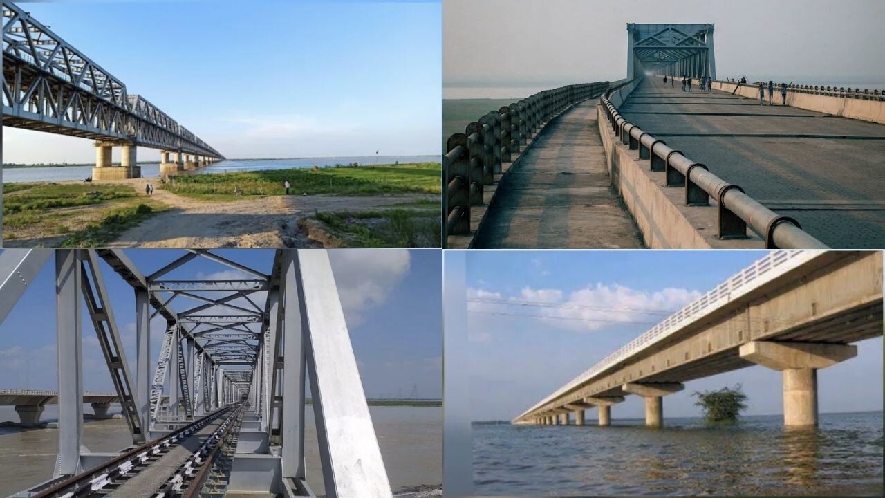 Bridge On Ganga River Bihar