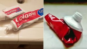 toothpaste squeezed