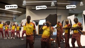 विंडीज खिलाड़ियों पर चढ़ा बॉलीवुड का खुमार, ‘काला चश्मा’ पर जमकर ठुमके खिलाड़ी, वीडियो हुआ वायरल 2