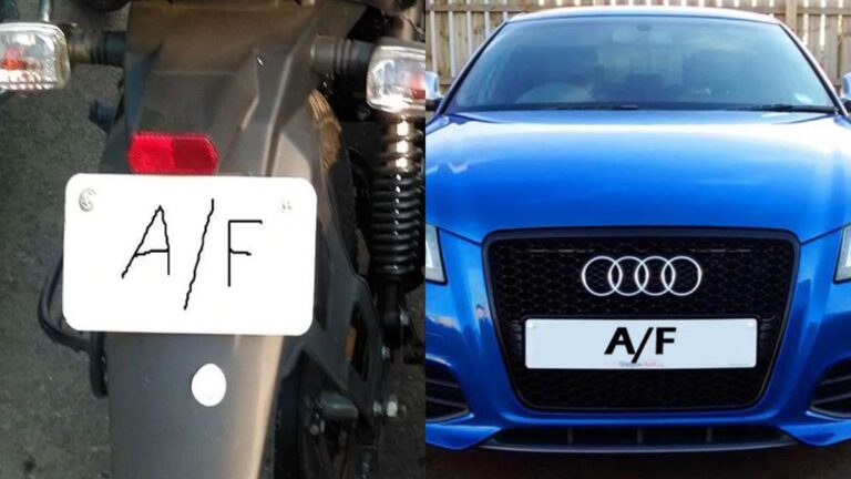 Why is AF written on the number plate