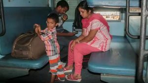 Child below 5 years in train
