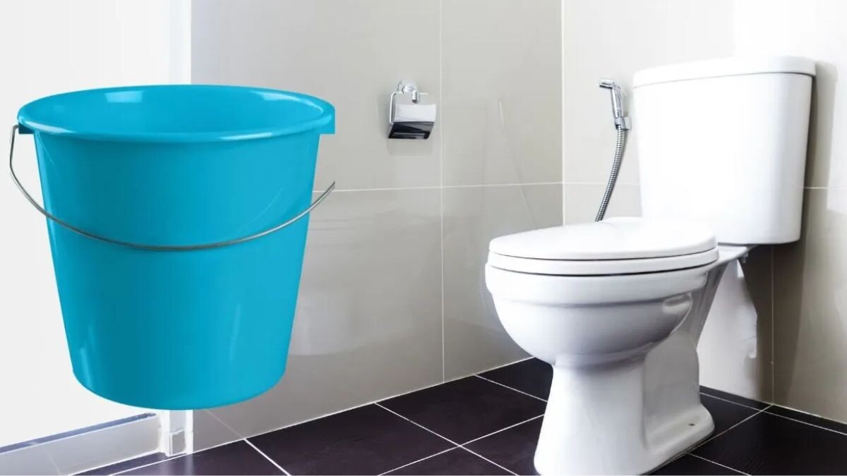 Do not use this type of bucket in the bathroom even by mistake