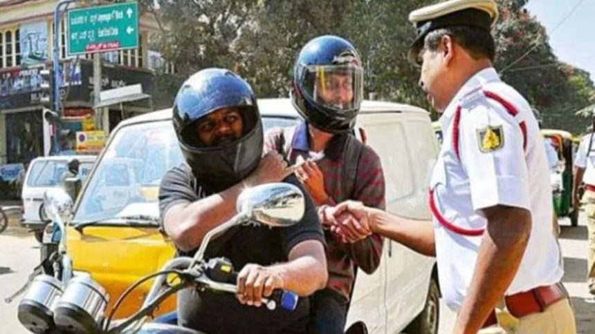 A challan of ₹ 2000 will be issued even for wearing a helmet.