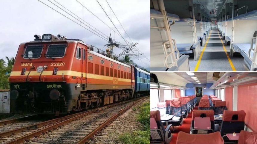 How many types of seats are there in railways
