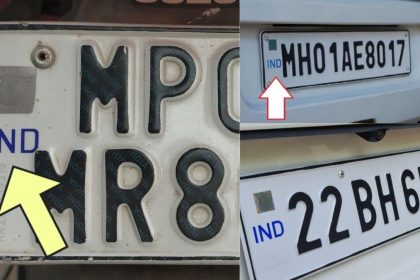 Why is IND written on the number plates of vehicles