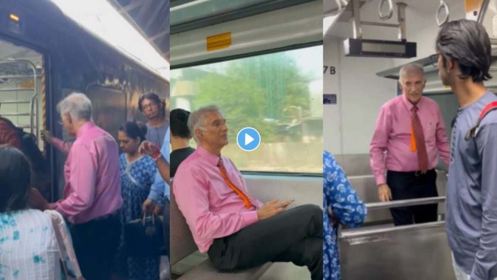 Indian billionaire Hiranandani rides local train