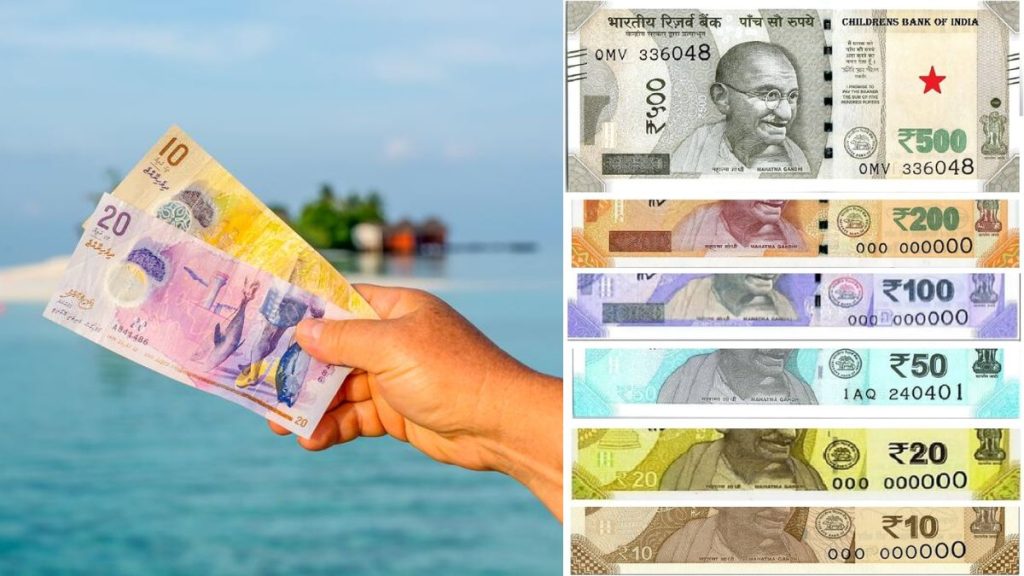 Difference between Maldivian and Indian currency