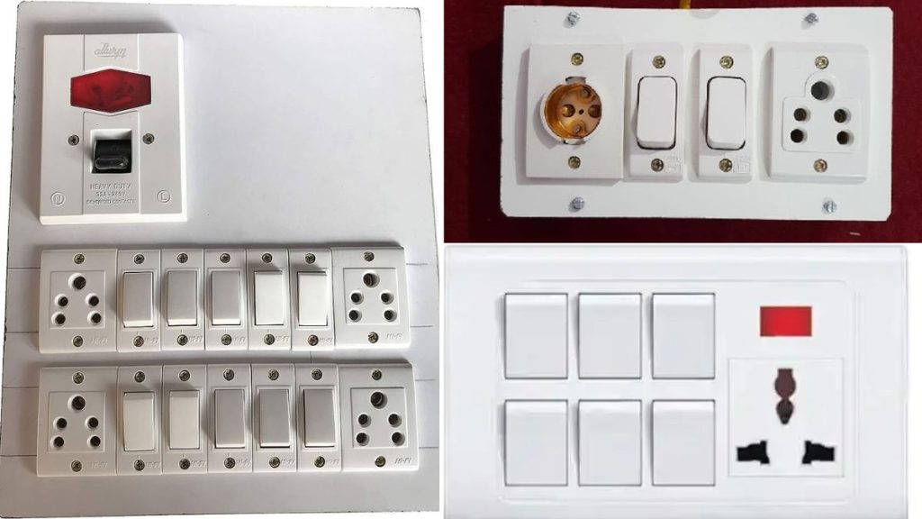 electrical switch board white color
