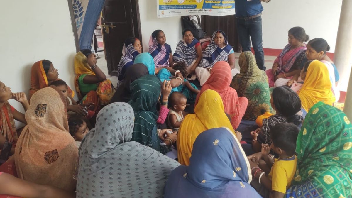 Information about family planning was given in the village Chaupal in Bakhri