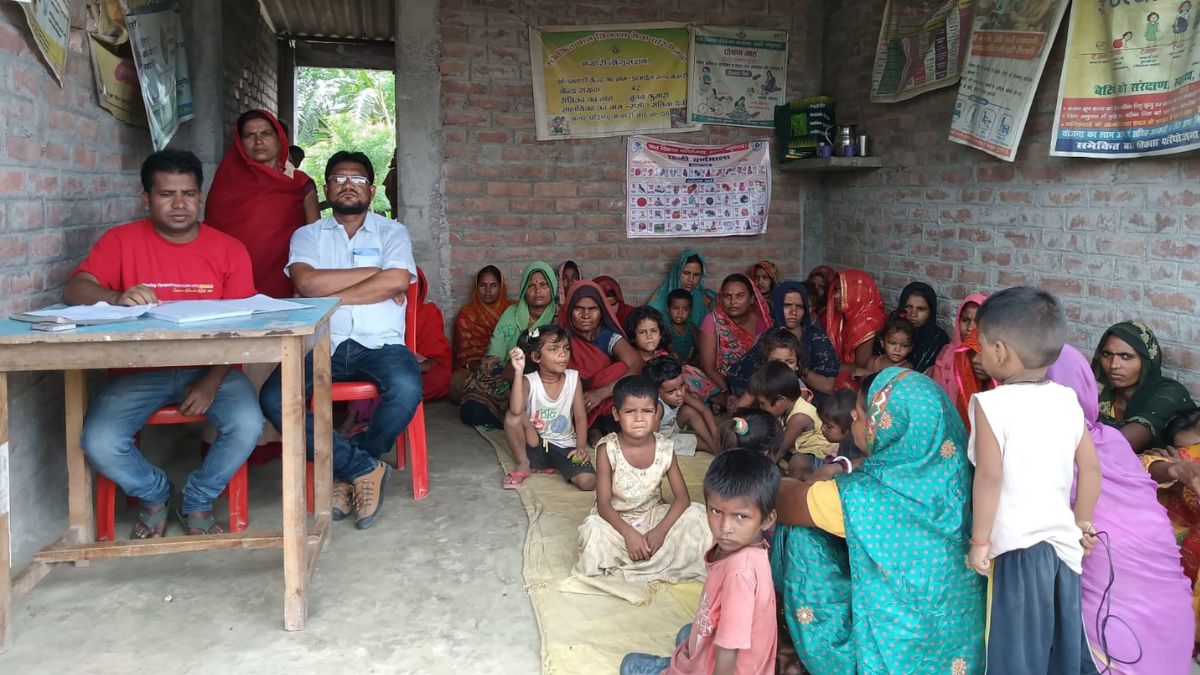 Social audit at Anganwadi Centre in Bakhri