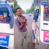 A young man became real with a police vehicle in Bakhri, Begusarai