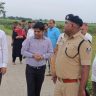 District Judge inspected the selection of land for civil court in Bakhri...