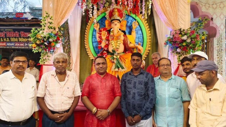 Inauguration of fair with Ganesh Puja festival at Naokothi in Begusarai