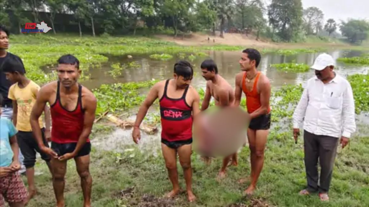 An old man died after drowning in a river while washing a buffalo in Begusarai