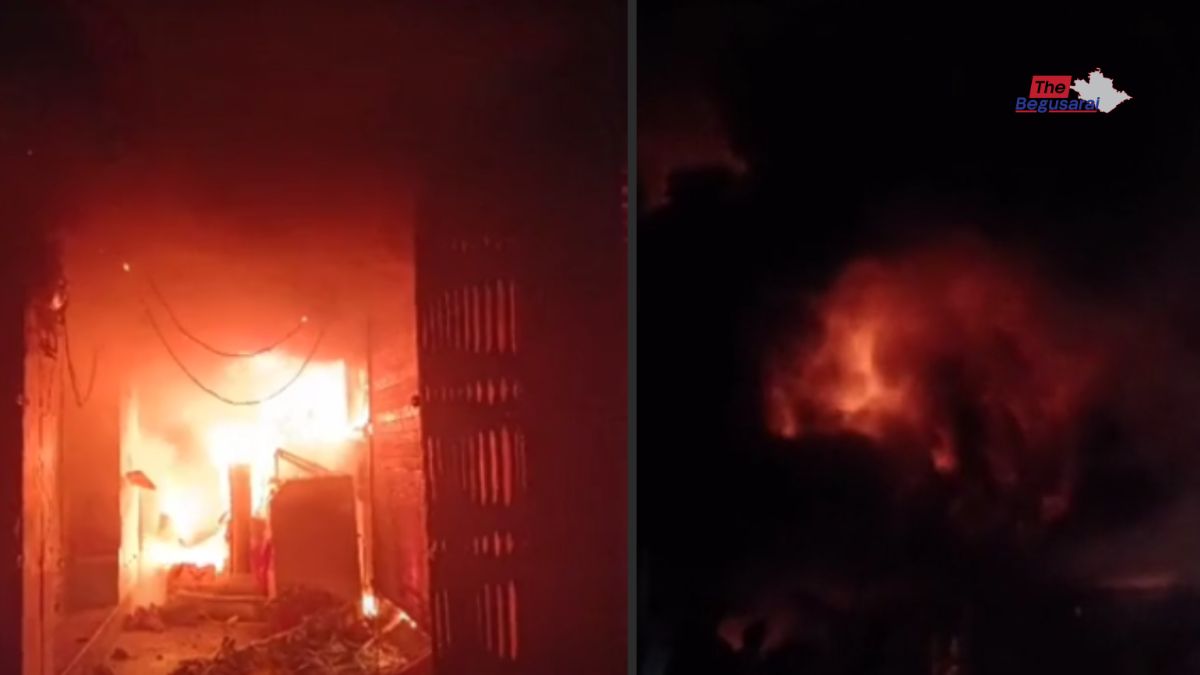 Fire broke out in Begusarai on the night of Diwali