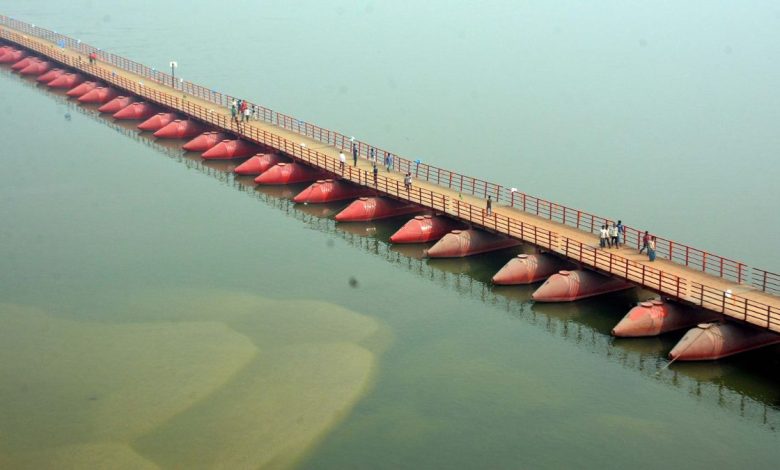 The construction of pontoon bridge over Ganga river in Buxar has been completed