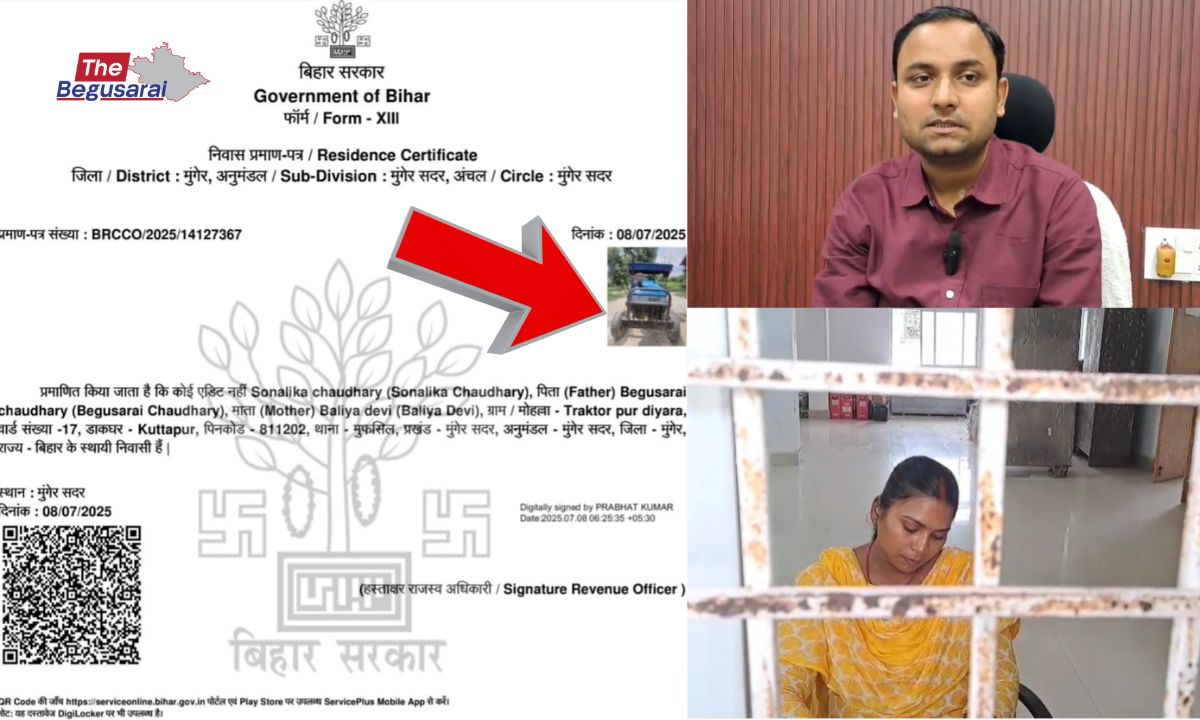 Residential certificate in the name of the tractor